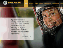 Tablet Screenshot of elitehockeycamps.com